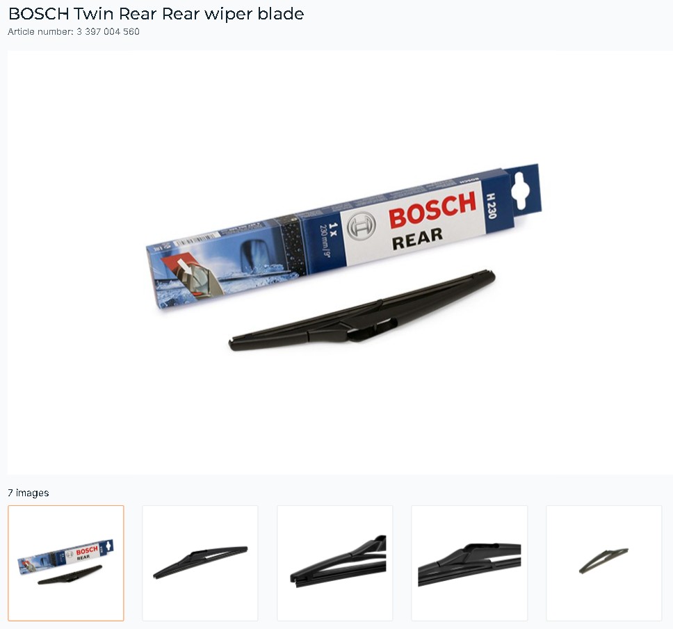BOSCH WIPER BLADE 3397004560