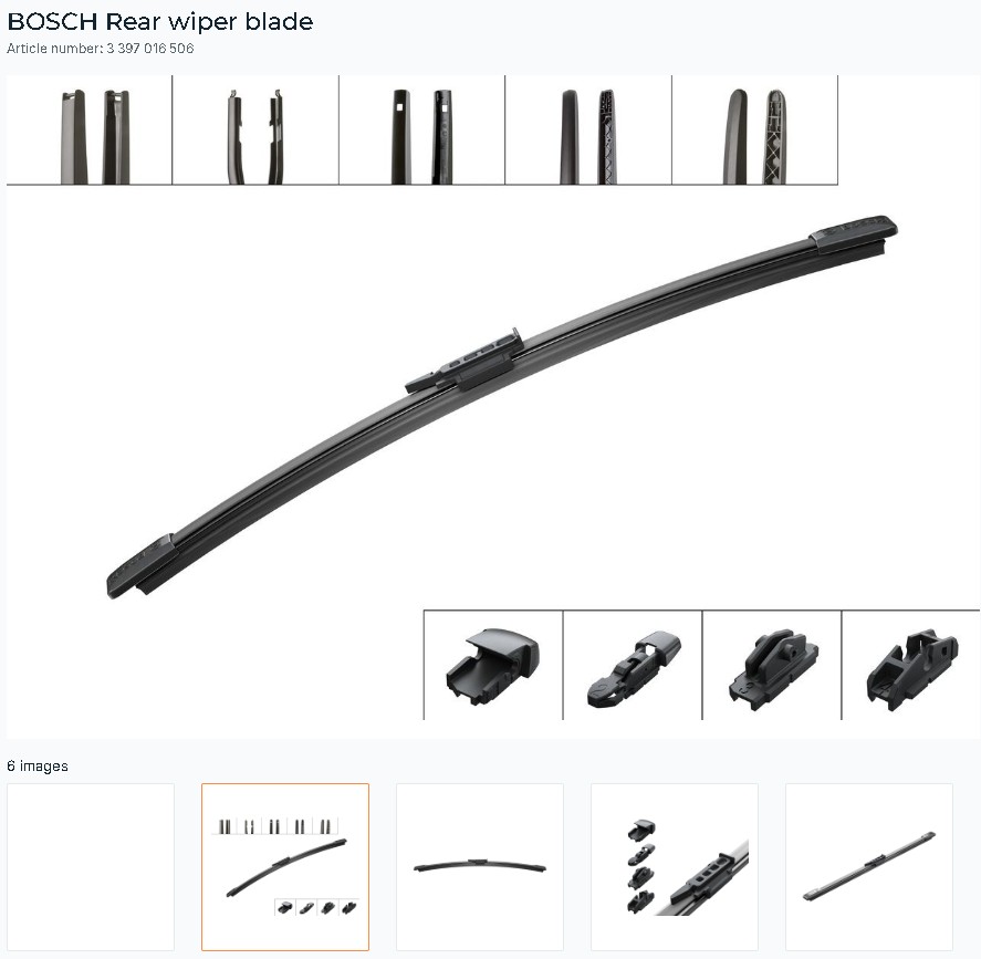 BOSCH WIPER BLADE 3397016506