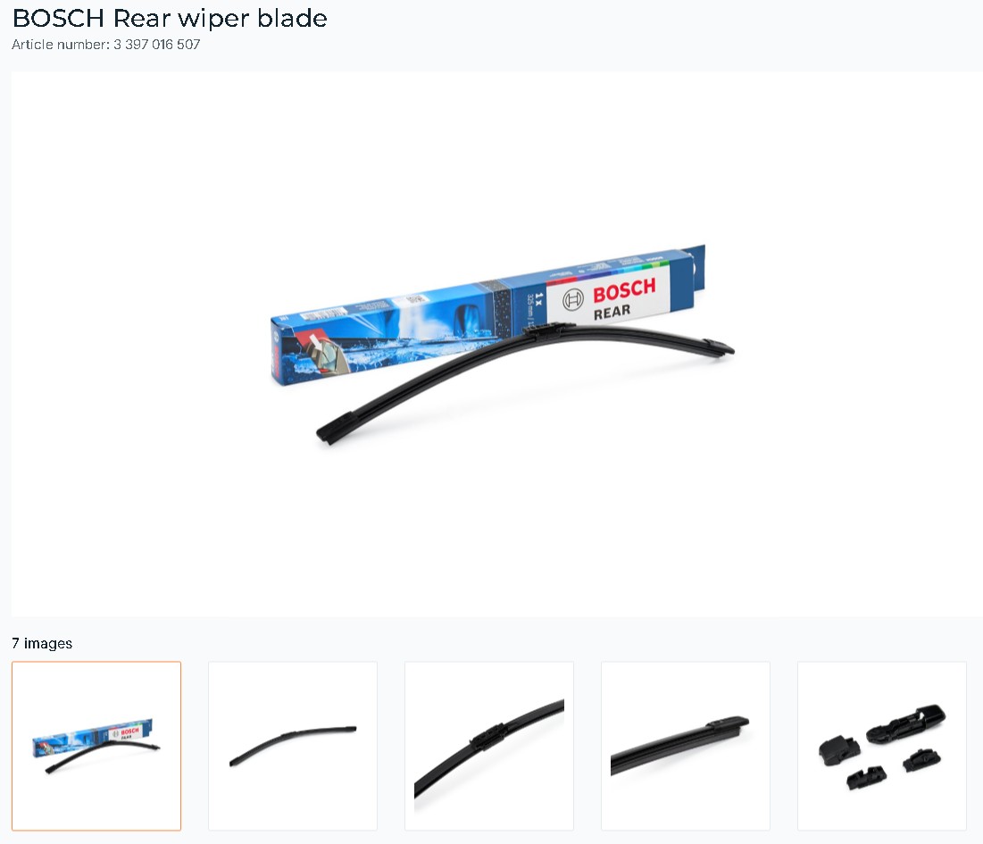 BOSCH WIPER BLADE 3397016507