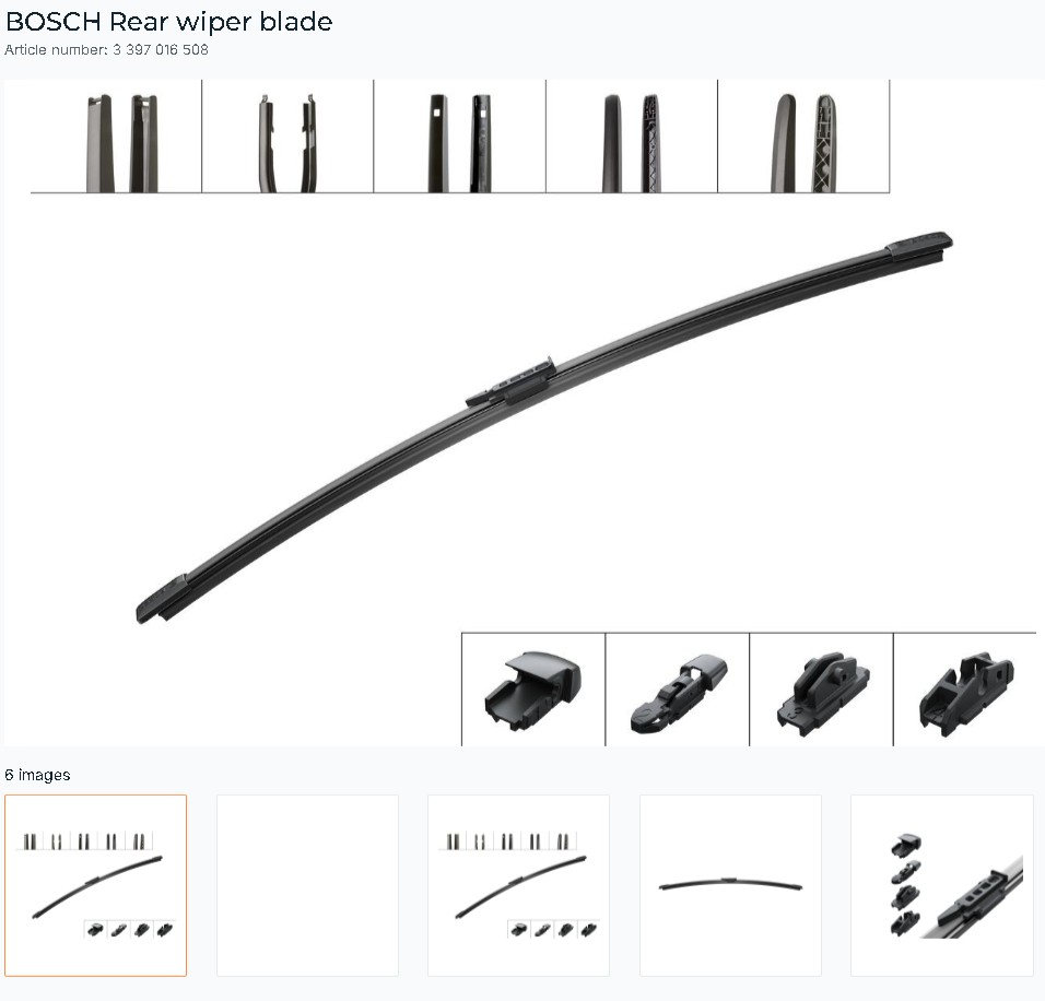 BOSCH WIPER BLADE 3397016508
