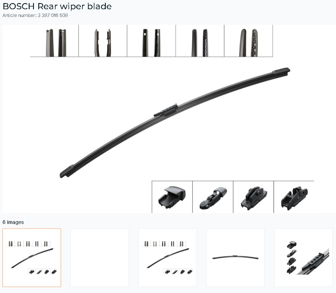 BOSCH WIPER BLADE 3397016509