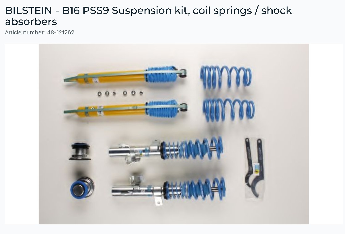 BILSTEIN BILSTEIN SUSPENSION KITS B48121262