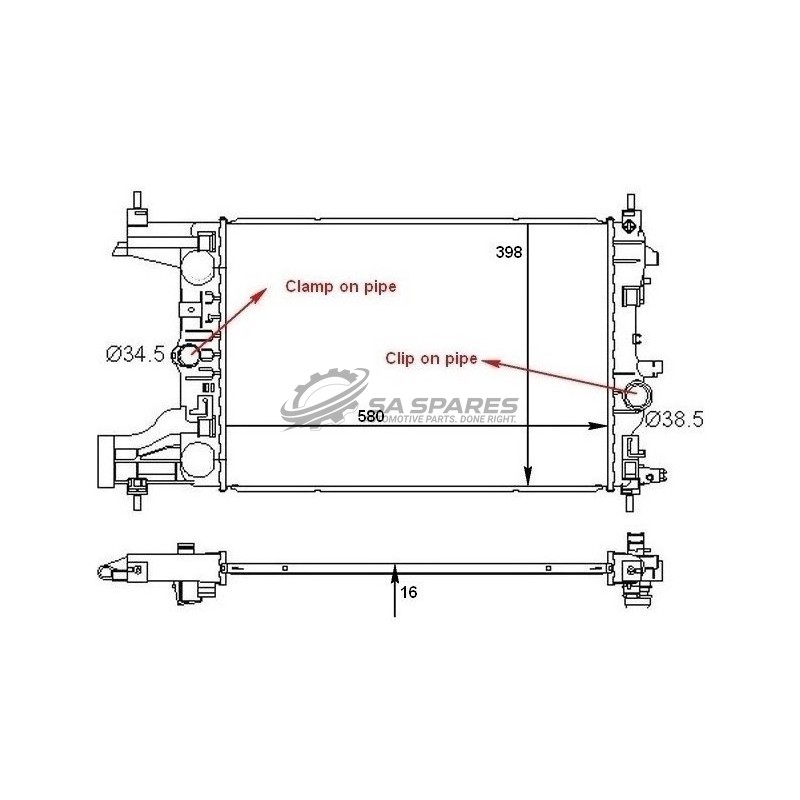 PLEXUS RADIATOR RDCV0050