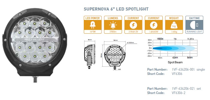 HELLA FOG/SPOT LAMP VF6306-2