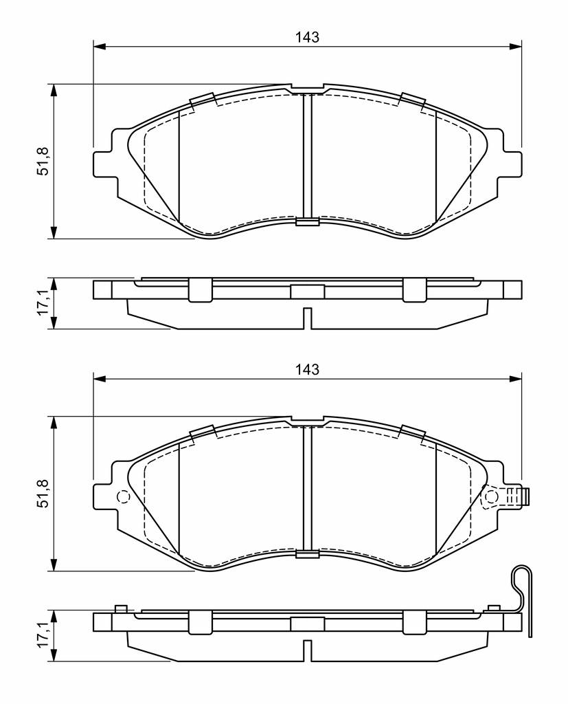 BOSCH BRAKE PAD 0986424474