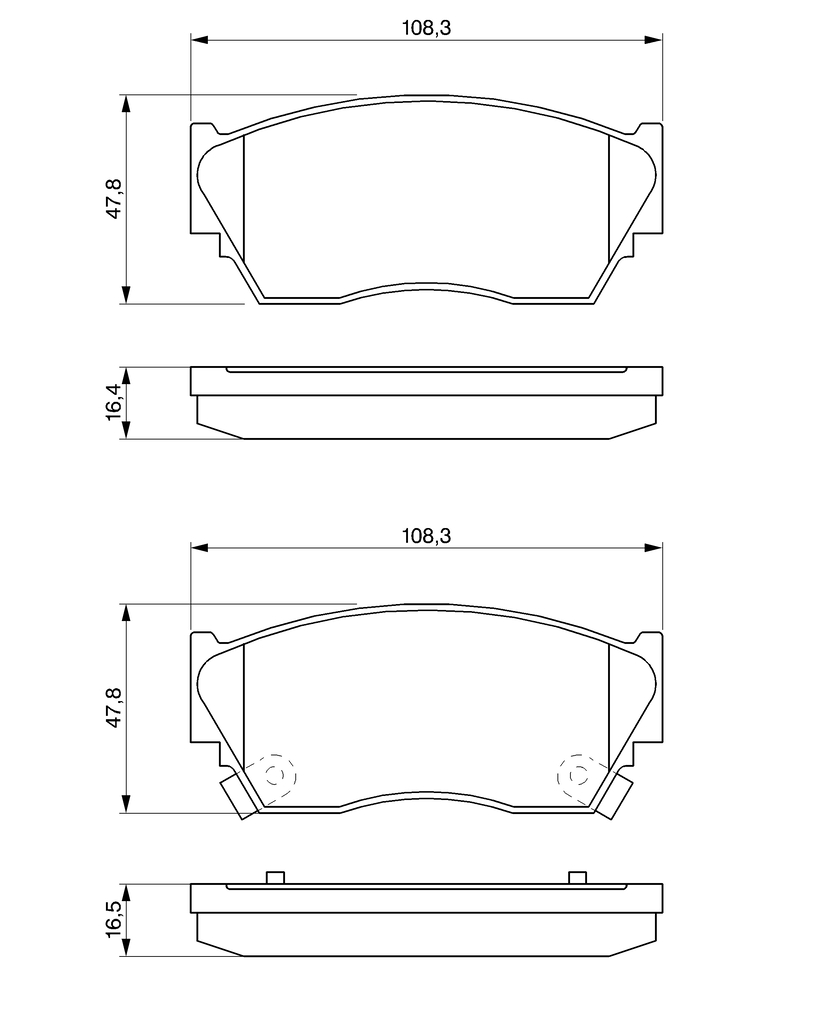 BOSCH BRAKE PAD 0986460997