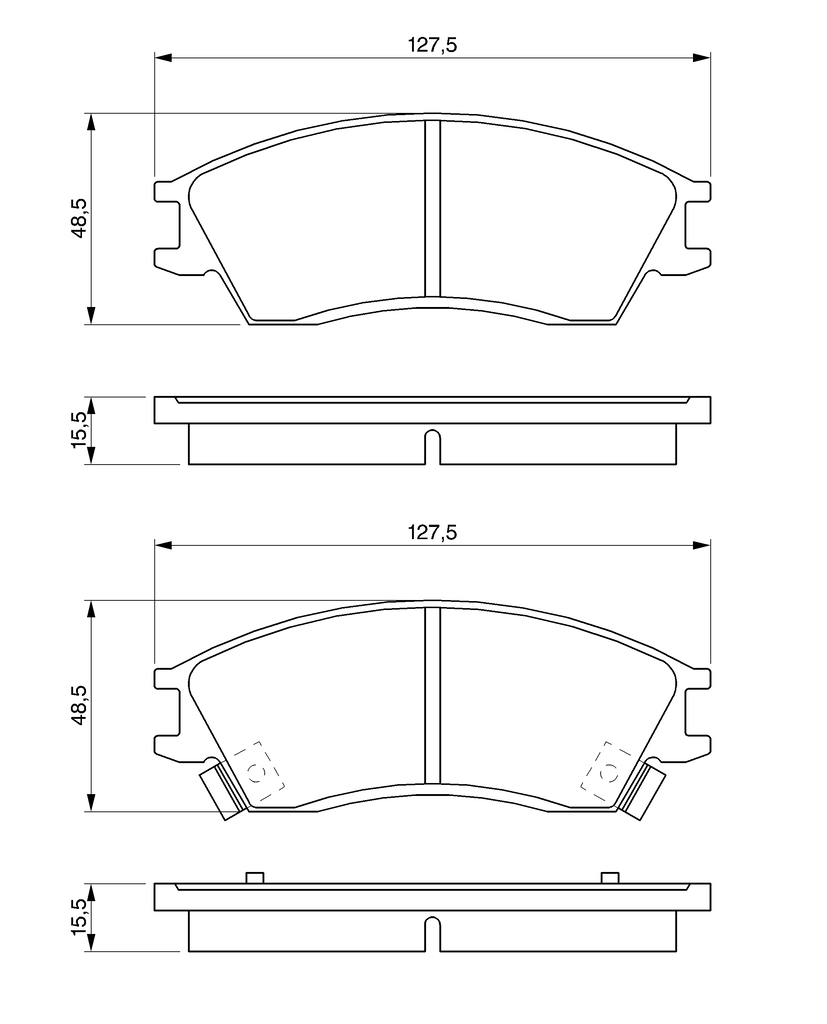 BOSCH BRAKE PAD 0986461127