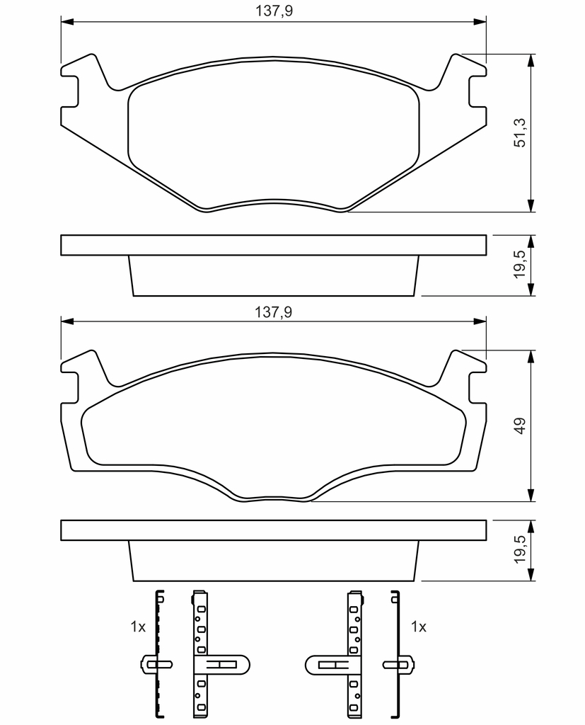 BOSCH BRAKE PAD 0986468873