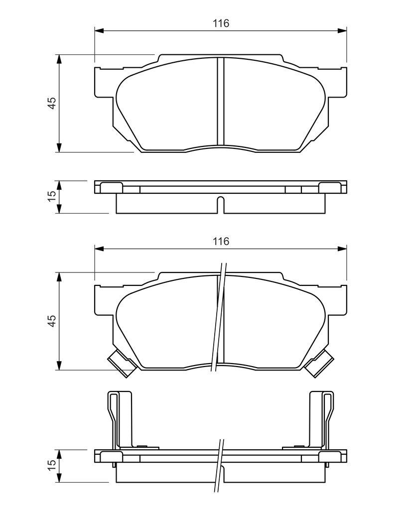 BOSCH BRAKE PAD 0986490440