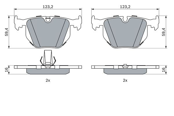 BOSCH BRAKE PAD 0986494006