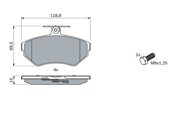 BOSCH BRAKE PAD 0986494010
