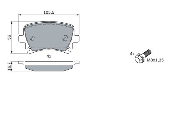 BOSCH BRAKE PAD 0986494053