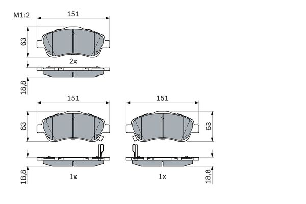 BOSCH BRAKE PAD 0986494054