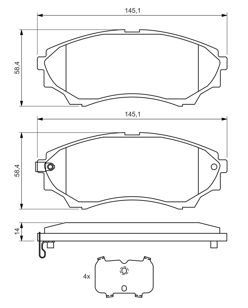 BOSCH BRAKE PAD 0986494323