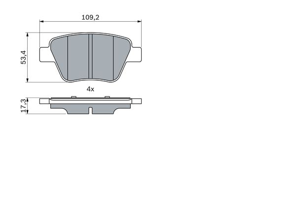 BOSCH BRAKE PAD 0986494416