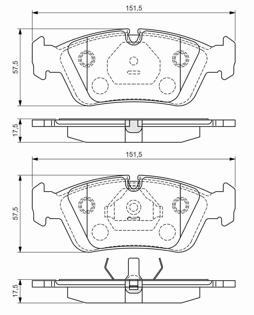 BOSCH BRAKE PAD 0986495060