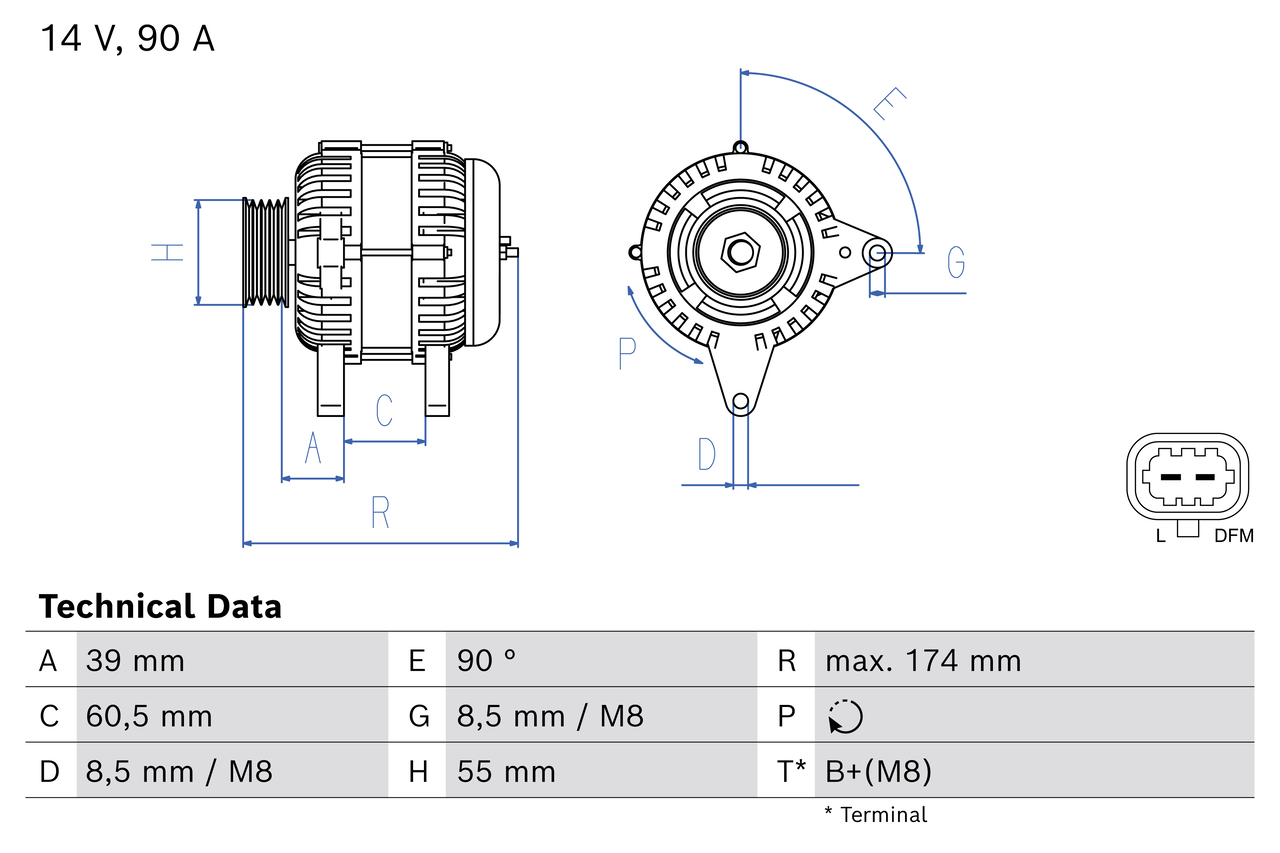 BOSCH ALTERNATOR F000BL04CU
