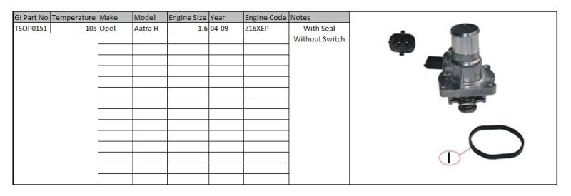 PLEXUS THERMOSTAT TSOP0151